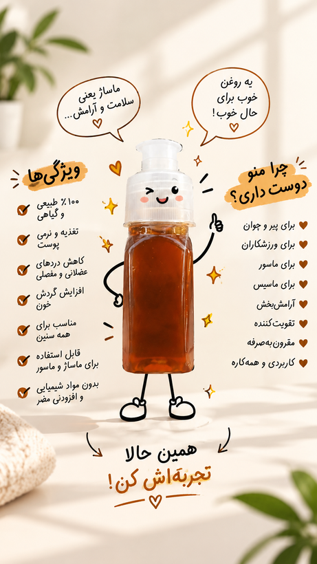 روغن ماساژ ترکیبی اعلا (۳۰میل)